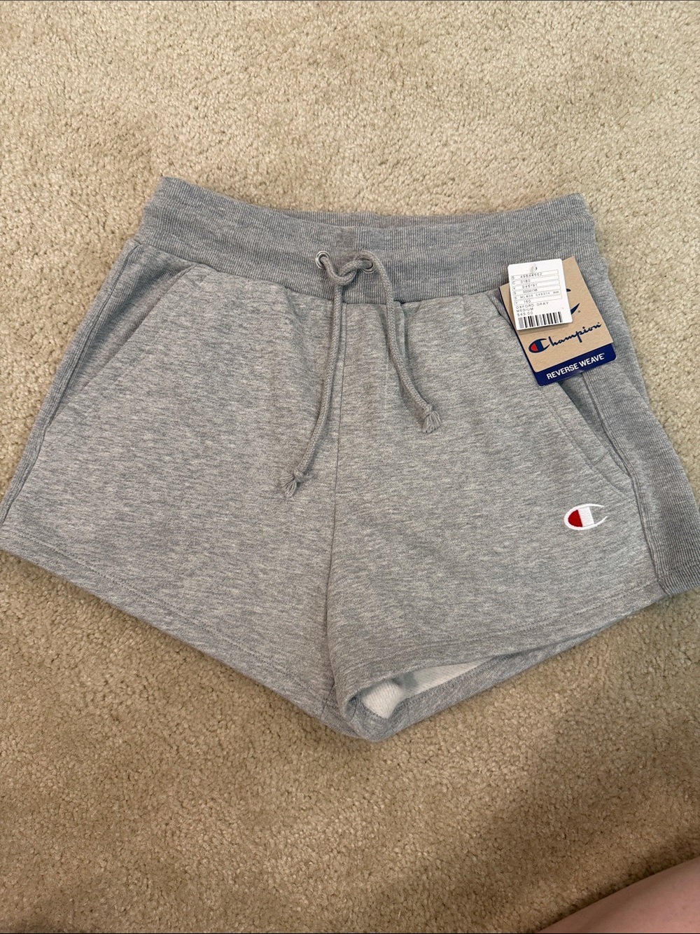 Champion Women's Heather Gray Athletic Drawstring Shorts